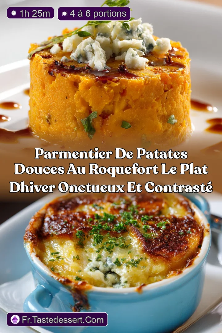 Parmentier de patates douces au roquefort le plat dhiver onctueux et contrast&eacute;