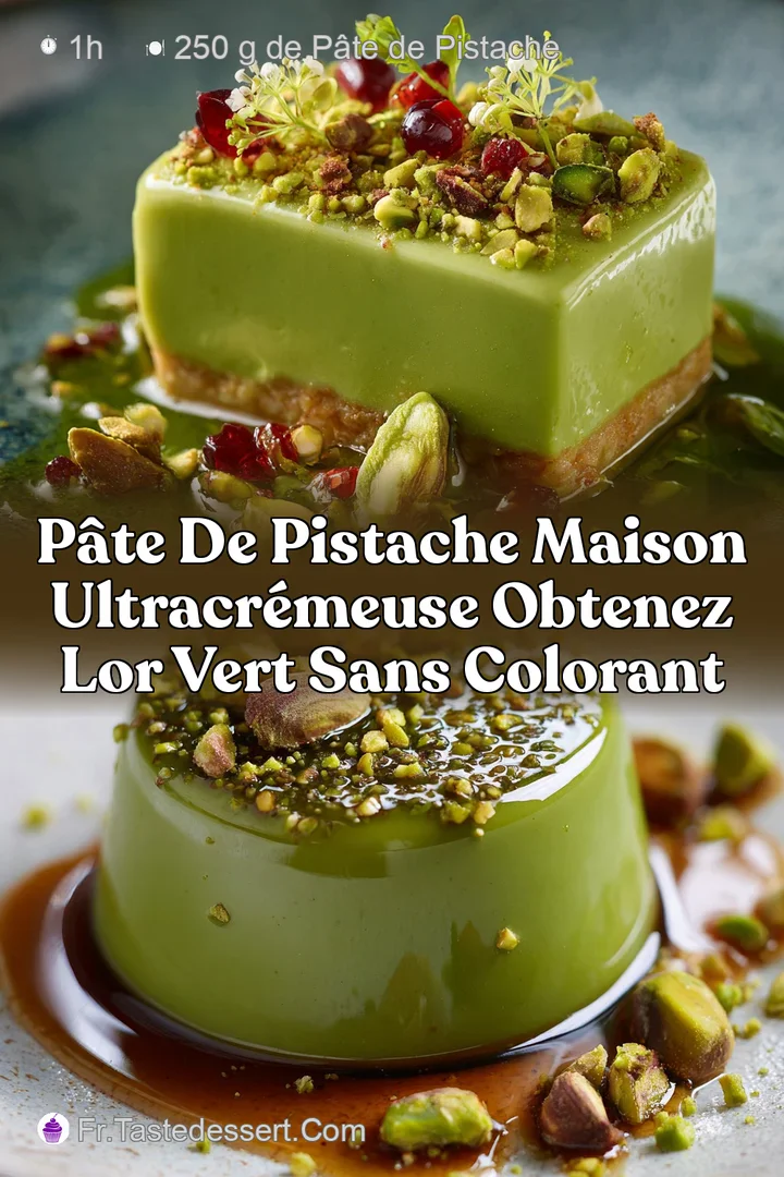 P&acirc;te de pistache maison ultracr&eacute;meuse obtenez lOr Vert sans colorant