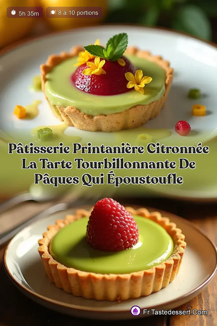 P&acirc;tisserie Printani&egrave;re Citronn&eacute;e La Tarte Tourbillonnante de P&acirc;ques qui &Eacute;poustoufle