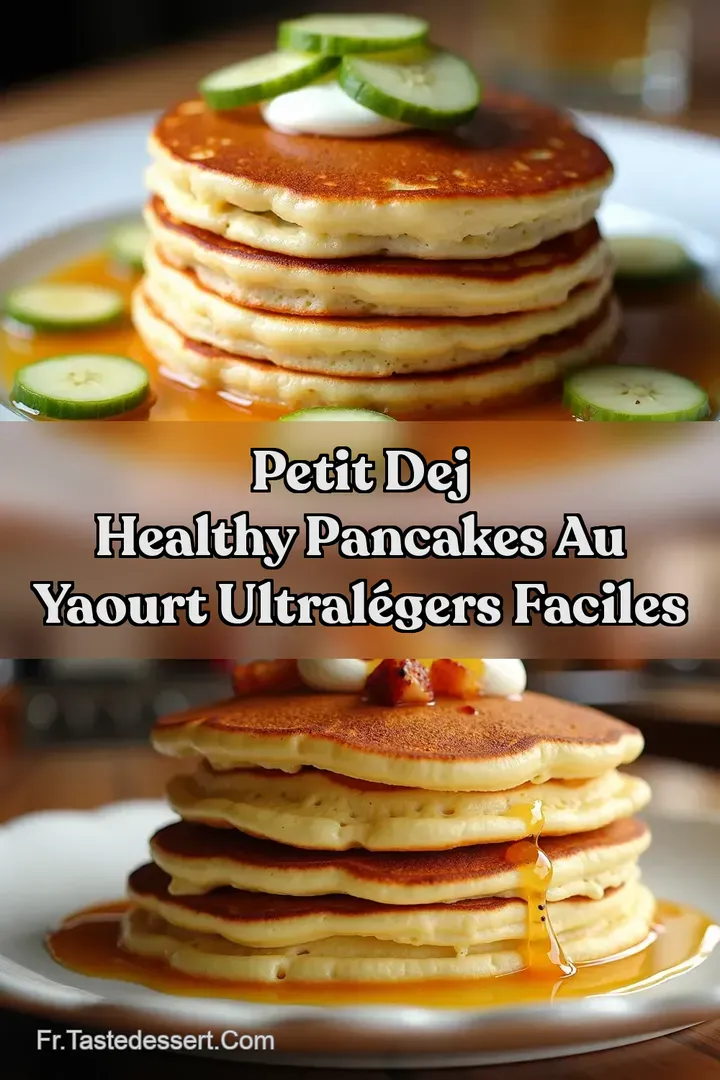 Petit Dej Healthy Pancakes au Yaourt UltraL&eacute;gers Faciles