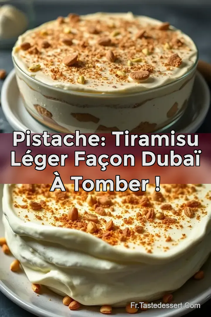 Pistache: Tiramisu L&eacute;ger Fa&ccedil;on Duba&iuml; &agrave; Tomber !