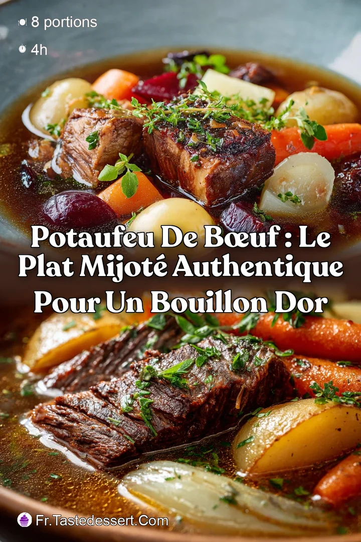 Potaufeu de b&oelig;uf : Le plat mijot&eacute; authentique pour un bouillon dor