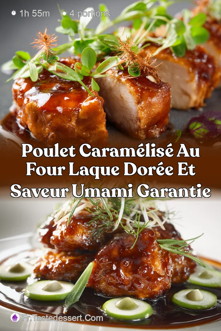 Poulet caram&eacute;lis&eacute; au four Laque dor&eacute;e et saveur Umami garantie
