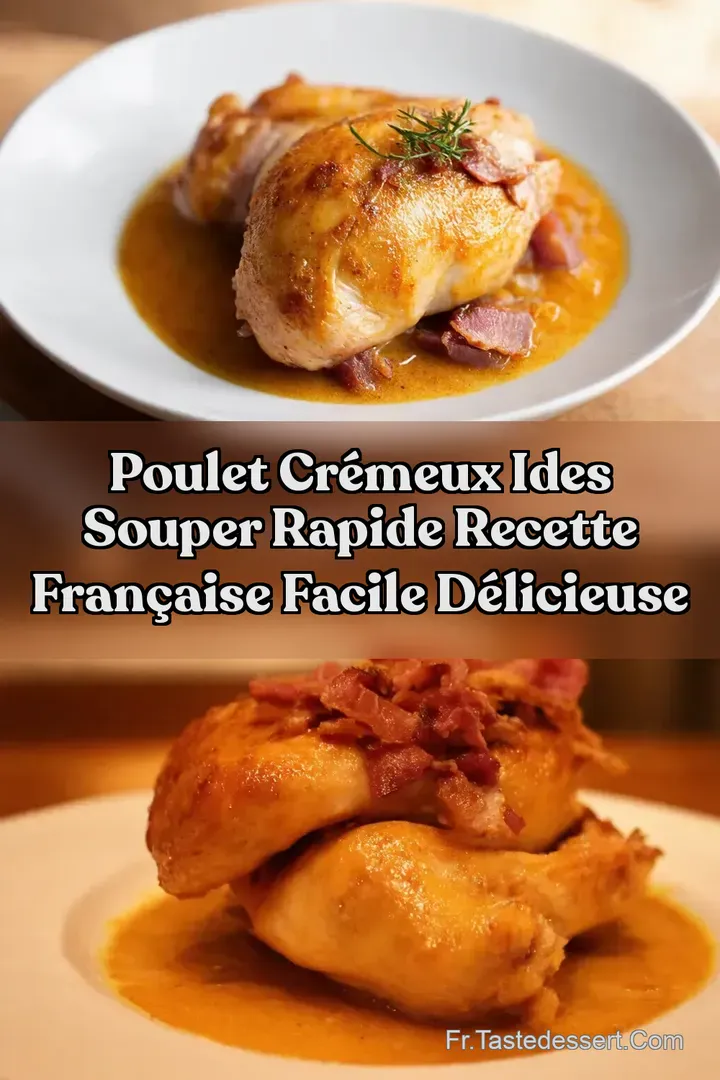 Poulet Cr&eacute;meux Ides Souper Rapide Recette Fran&ccedil;aise Facile D&eacute;licieuse