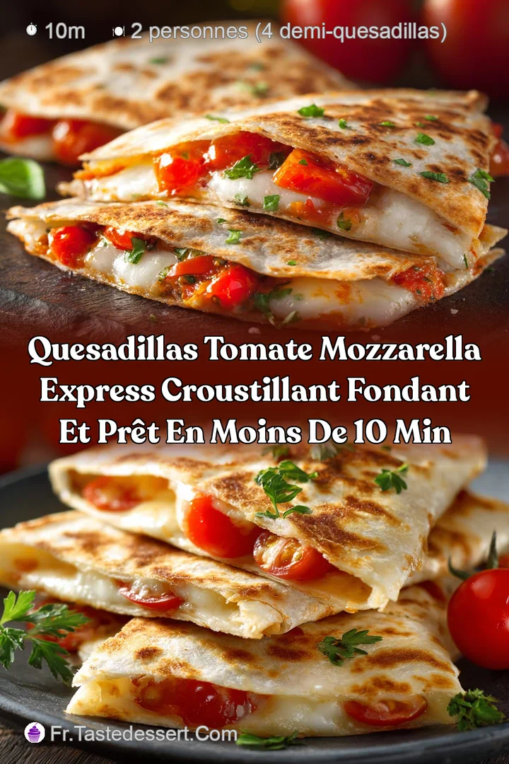 Quesadillas tomate mozzarella express Croustillant fondant et pr&ecirc;t en moins de 10 min