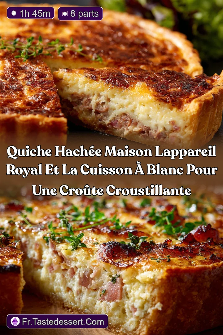Quiche Hach&eacute;e Maison Lappareil royal et la cuisson &agrave; blanc pour une cro&ucirc;te croustillante
