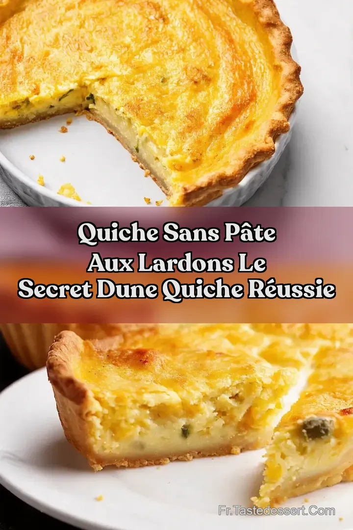 Quiche sans p&acirc;te aux lardons Le Secret dune Quiche R&eacute;ussie