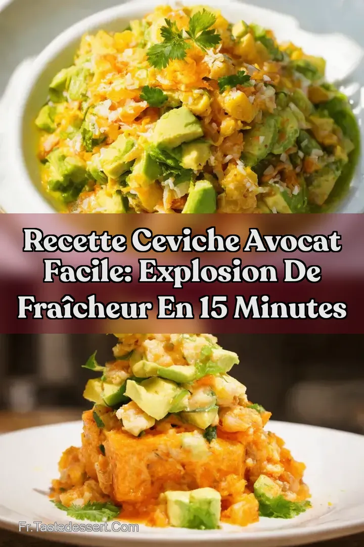 Recette Ceviche Avocat Facile: Explosion de Fra&icirc;cheur en 15 Minutes