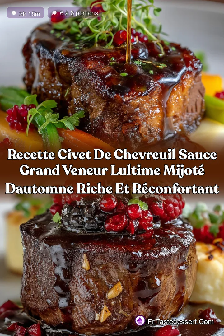 Recette Civet de chevreuil sauce grand veneur Lultime mijot&eacute; dautomne riche et r&eacute;confortant