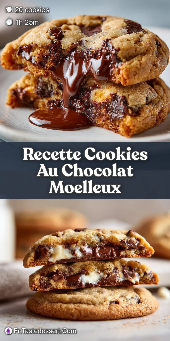 Close-up of a warm, gooey chocolate chip cookie with a slightly crisp edge, promising a soft and chewy bite.