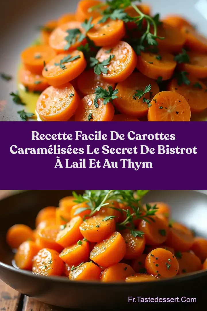 Recette Facile de Carottes Caram&eacute;lis&eacute;es Le Secret de Bistrot &agrave; lAil et au Thym