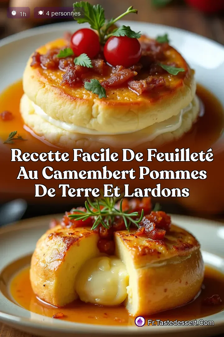 Recette Facile de Feuillet&eacute; au Camembert Pommes de Terre et Lardons