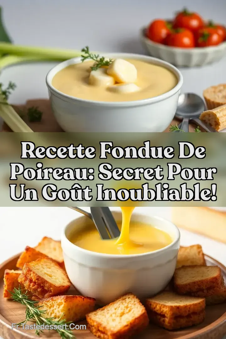 Recette Fondue de Poireau: Secret pour un Go&ucirc;t Inoubliable!