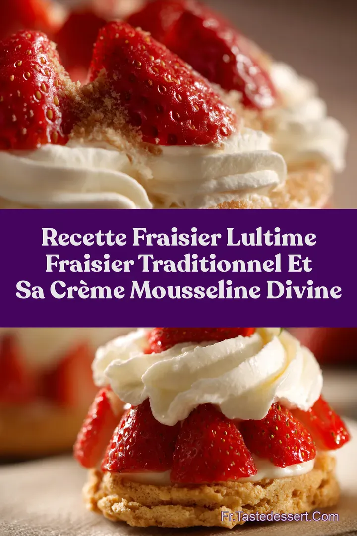 Recette Fraisier LUltime Fraisier Traditionnel et sa Cr&egrave;me Mousseline Divine