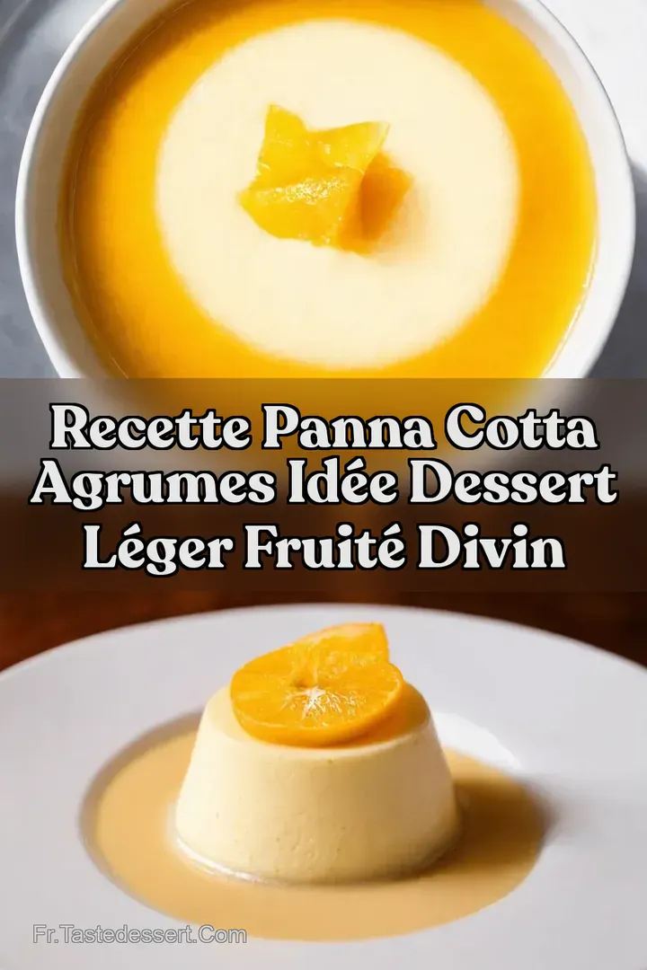 Recette Panna Cotta Agrumes Id&eacute;e Dessert L&eacute;ger Fruit&eacute; Divin