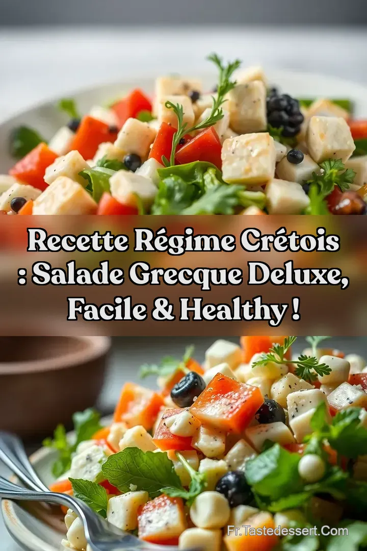 Recette R&eacute;gime Cr&eacute;tois : Salade Grecque Deluxe Facile & Healthy !