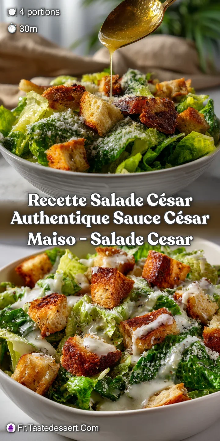 Recette Salade C&eacute;sar Authentique Sauce C&eacute;sar Maiso - Salade Cesar