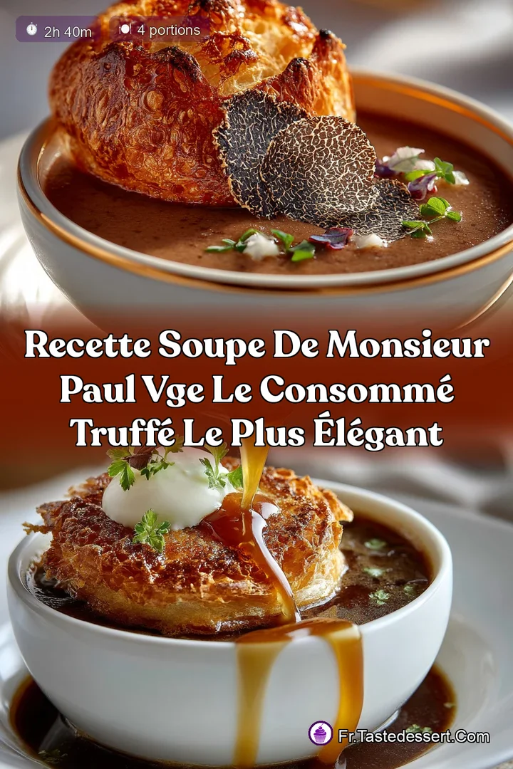Recette Soupe de Monsieur Paul VGE Le Consomm&eacute; Truff&eacute; le plus &eacute;l&eacute;gant