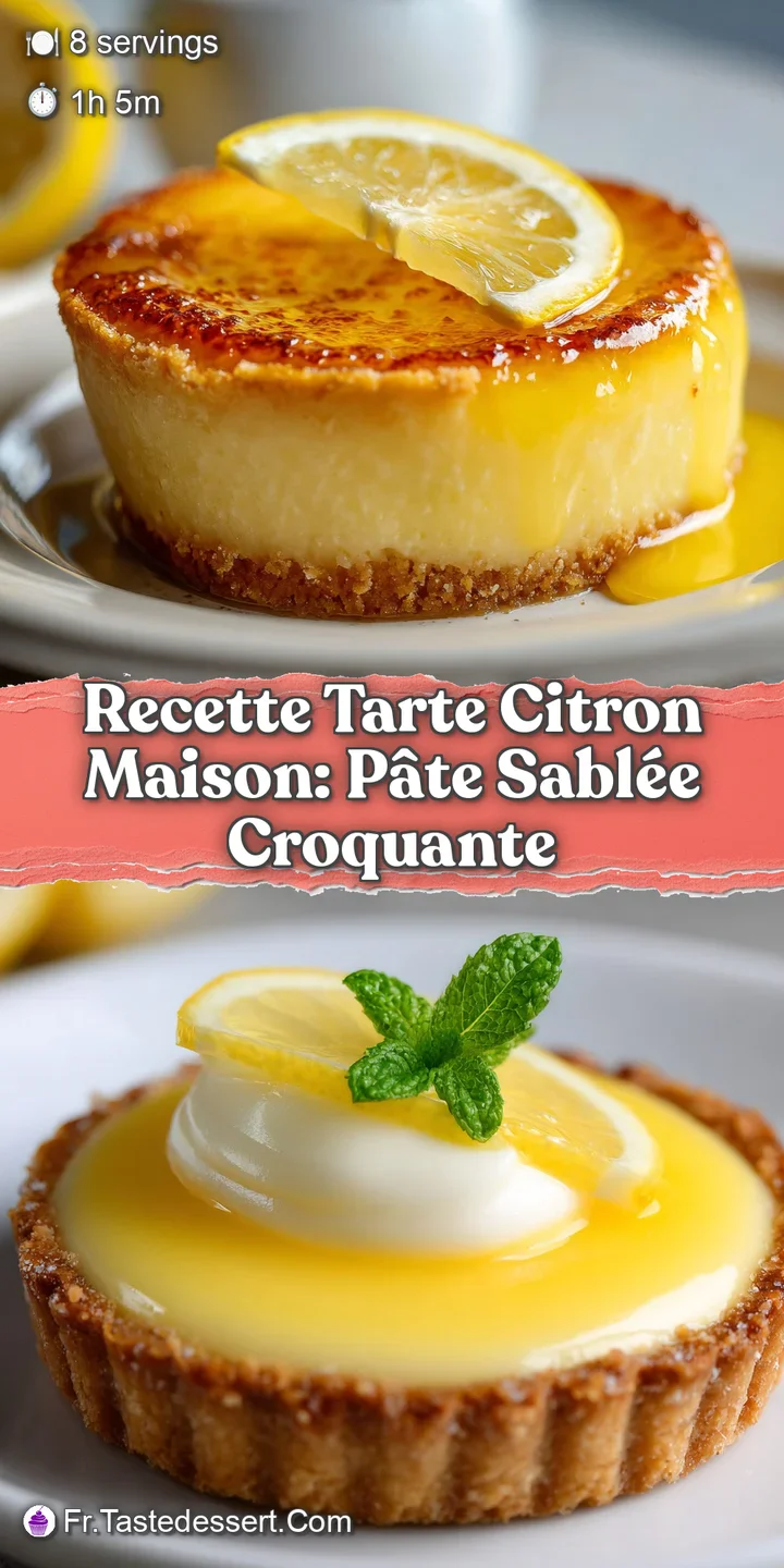 Close-up of a lemon tart, revealing the flaky, golden crust and luscious, creamy yellow filling. Delicate peaks of toasted...