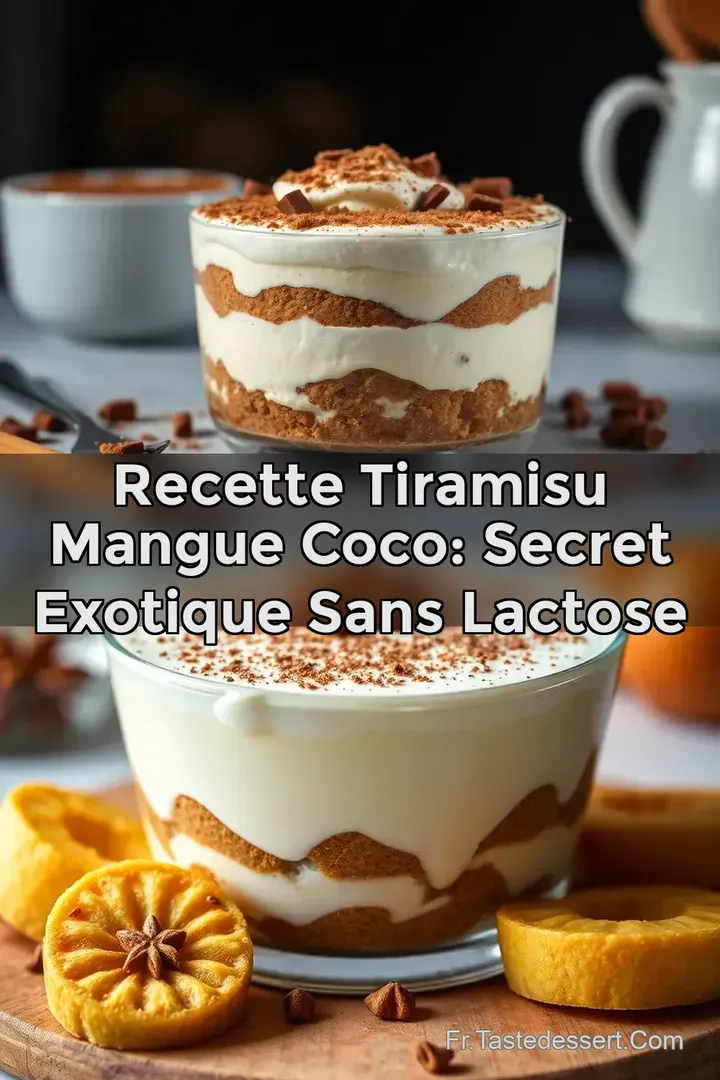 Recette Tiramisu Mangue Coco: Secret Exotique Sans Lactose
