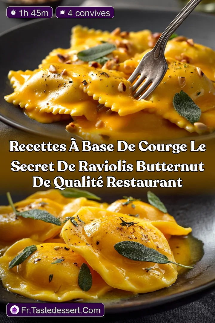 Recettes &agrave; base de courge Le secret de Raviolis Butternut de qualit&eacute; restaurant