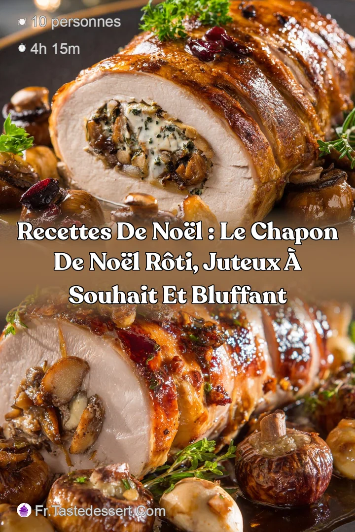 Recettes de No&euml;l : Le Chapon de No&euml;l R&ocirc;ti Juteux &agrave; Souhait et Bluffant