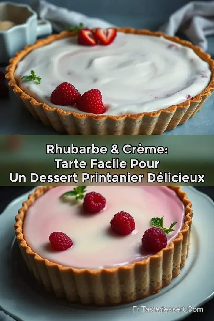 Rhubarbe & Cr&egrave;me: Tarte Facile Pour un Dessert Printanier D&eacute;licieux