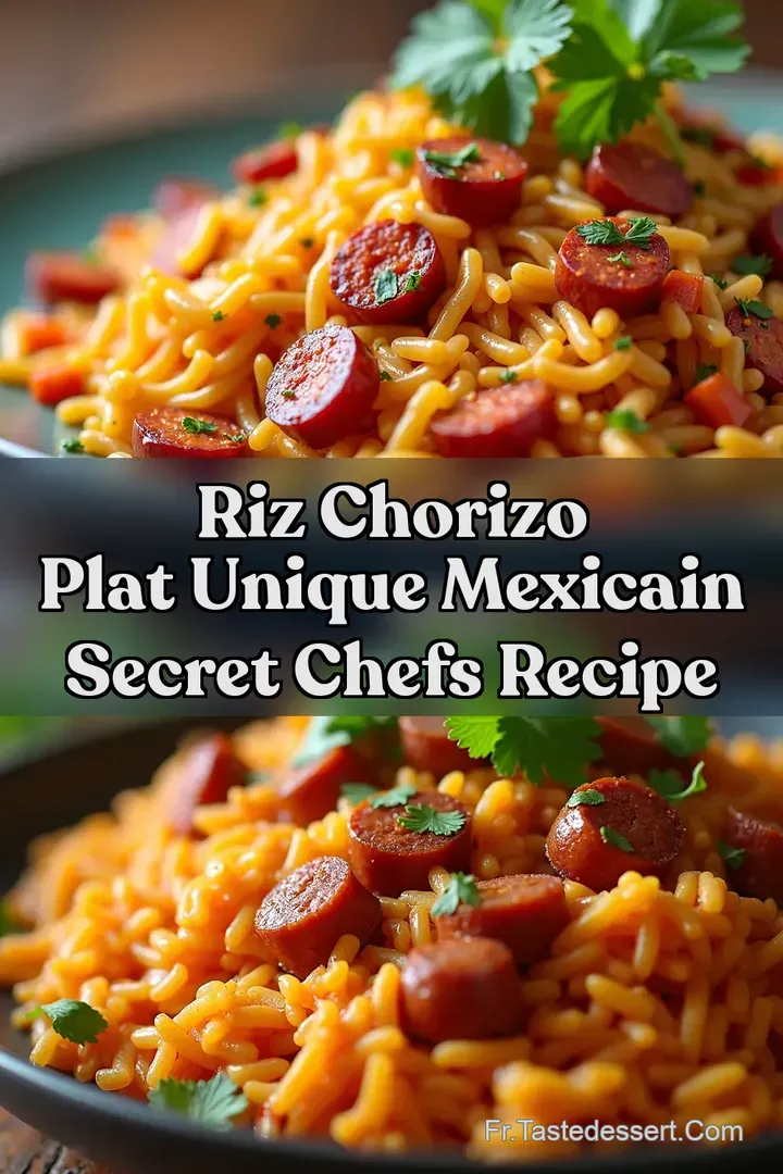 Riz Chorizo Plat Unique Mexicain Secret Chefs Recipe