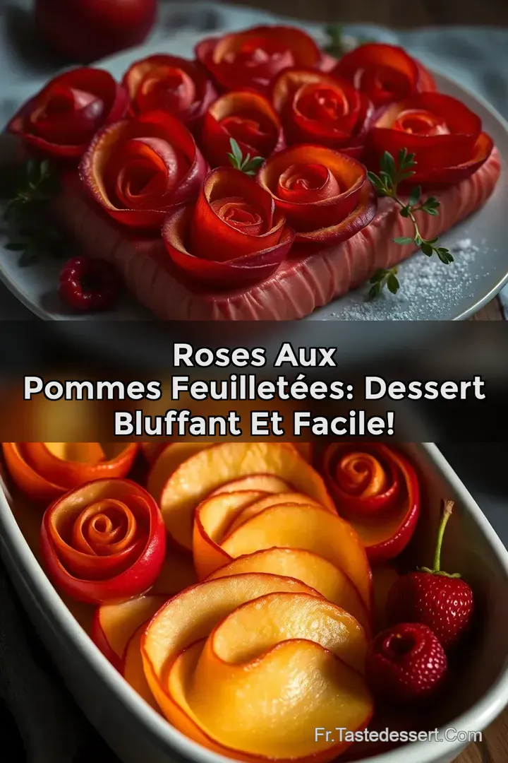 Roses aux Pommes Feuillet&eacute;es: Dessert Bluffant et Facile!