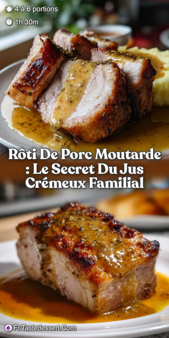 R&ocirc;ti de porc moutarde : Le Secret du Jus Cr&eacute;meux Familial