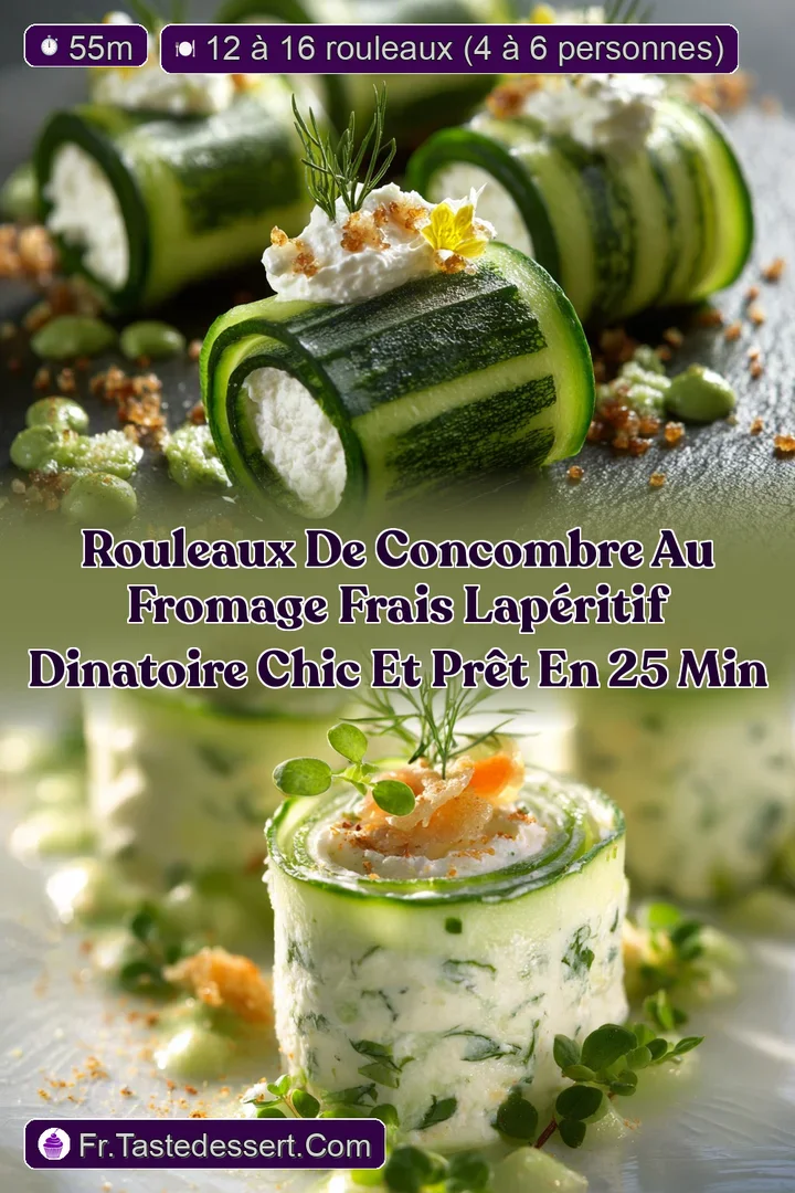 Rouleaux de concombre au fromage frais lap&eacute;ritif dinatoire chic et pr&ecirc;t en 25 min