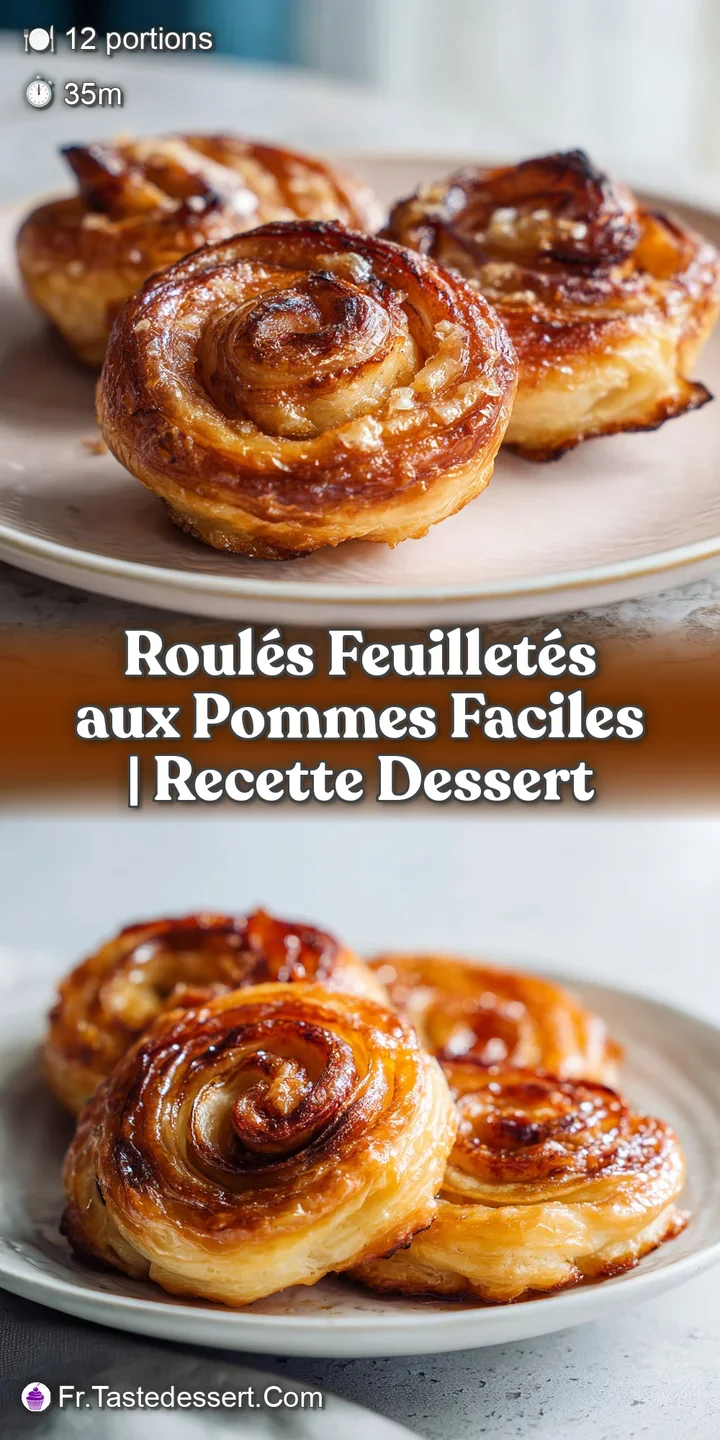 Close-up of a warm, flaky apple pastry, revealing tender spiced apples nestled within its golden, buttery layers. Inviting...