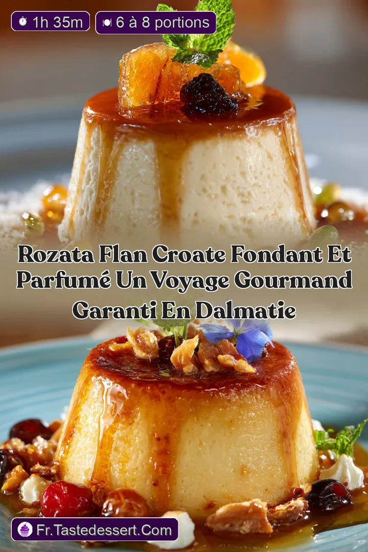 Rozata Flan croate fondant et parfum&eacute; un voyage gourmand garanti en Dalmatie