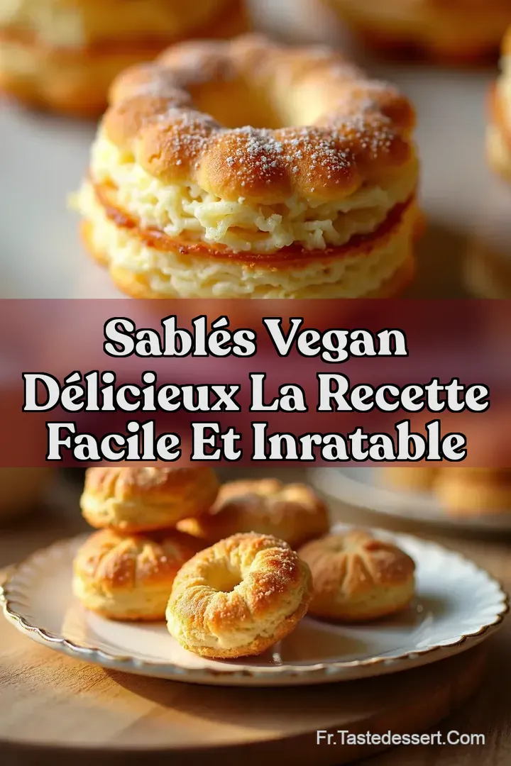 Sabl&eacute;s Vegan D&eacute;licieux La Recette Facile et Inratable