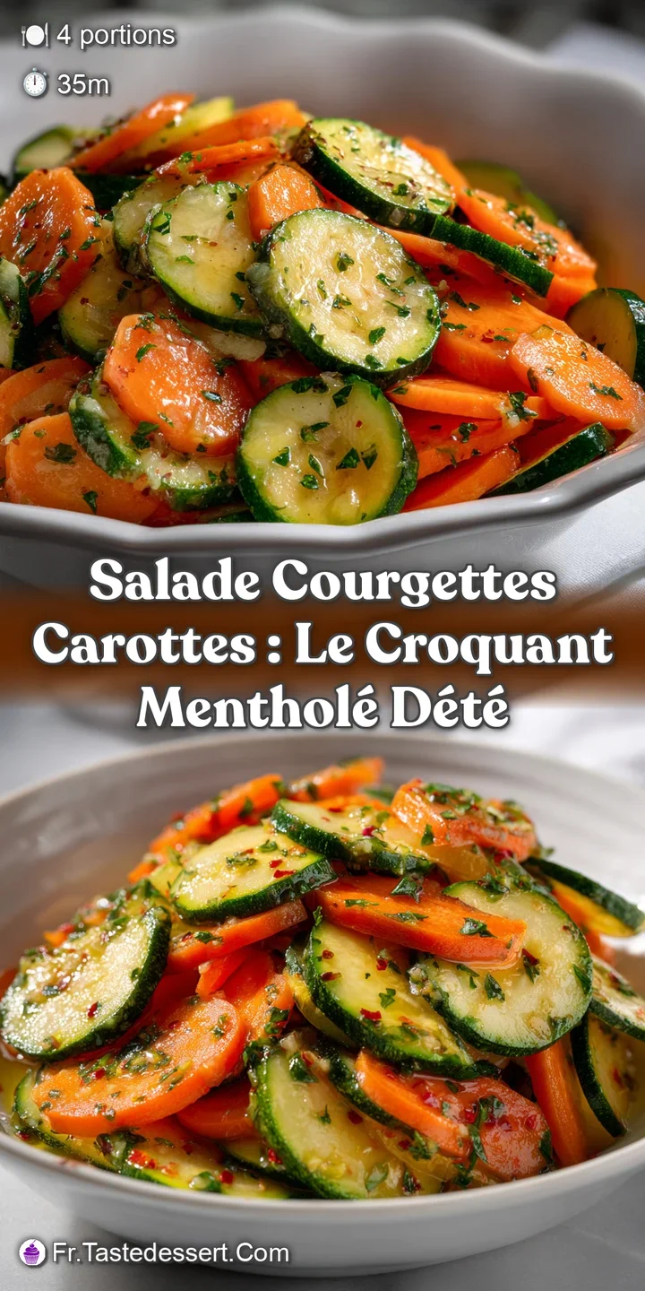 Salade Courgettes Carottes : Le Croquant Menthol&eacute; d&Eacute;t&eacute;