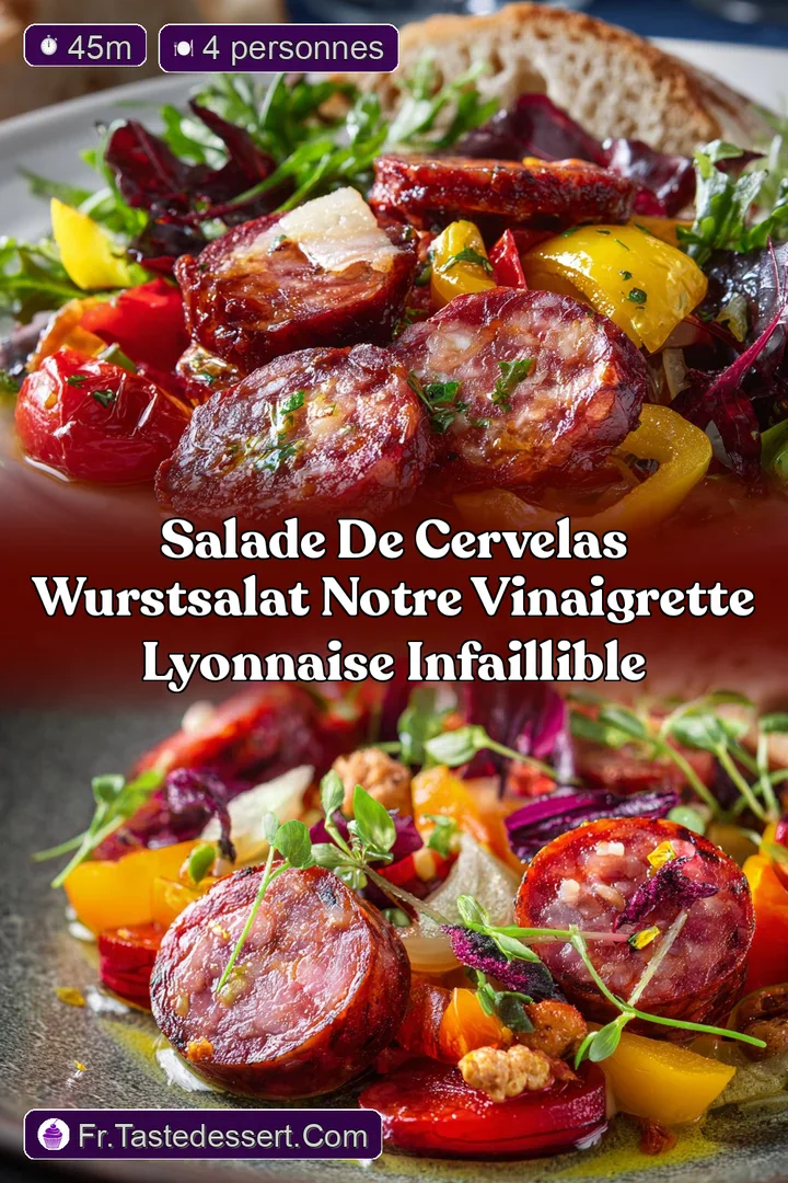 Salade de Cervelas Wurstsalat Notre Vinaigrette Lyonnaise Infaillible