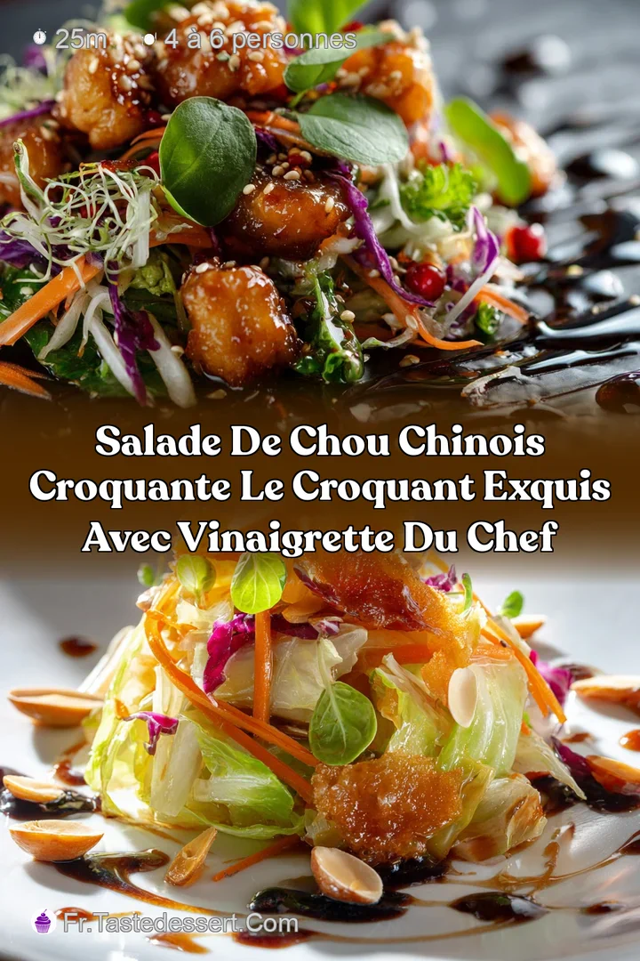 Salade de Chou Chinois Croquante Le Croquant Exquis avec Vinaigrette du Chef