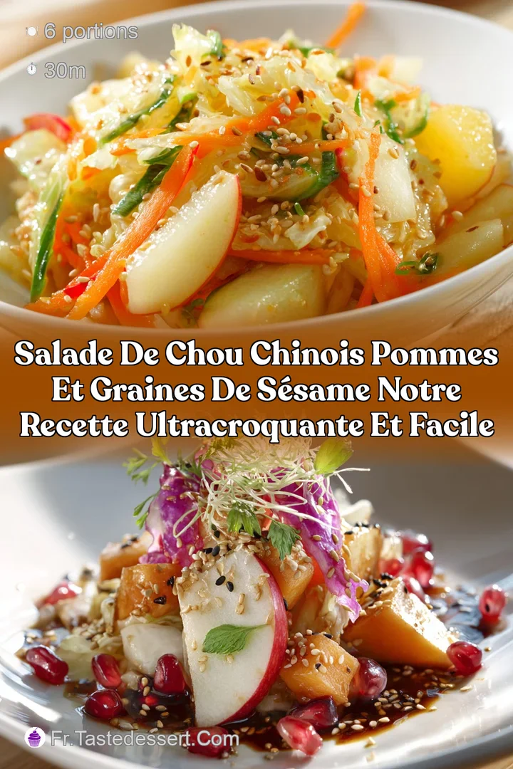 Salade de chou chinois pommes et graines de s&eacute;same Notre recette ultracroquante et facile