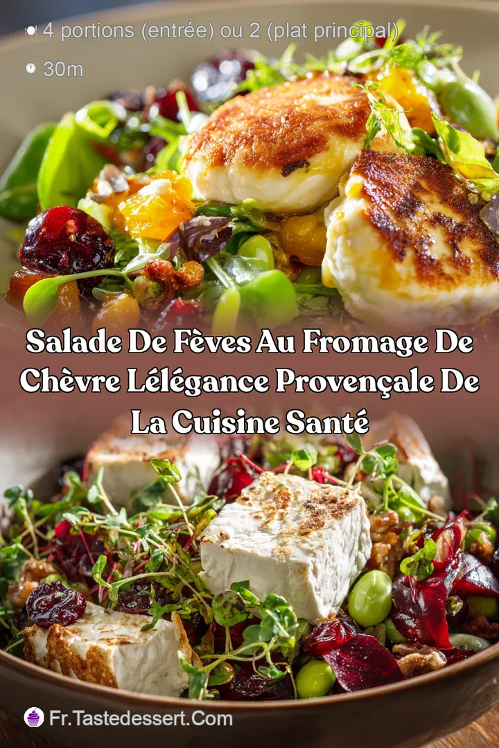 Salade de f&egrave;ves au fromage de ch&egrave;vre l&eacute;l&eacute;gance Proven&ccedil;ale de la cuisine sant&eacute;