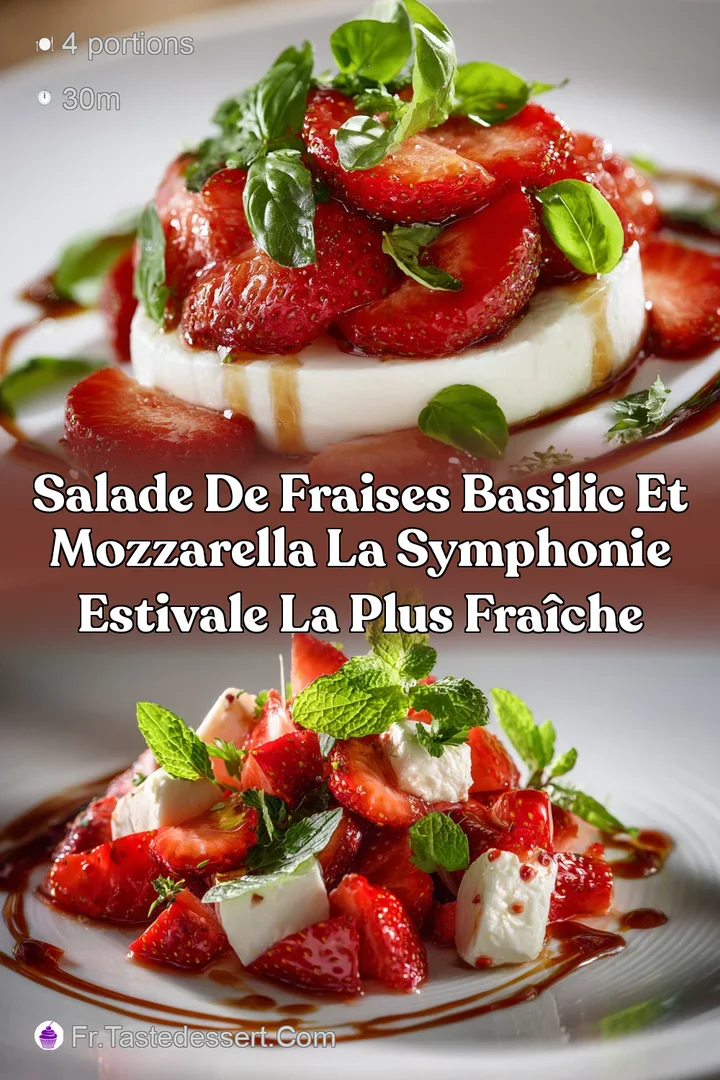 Salade de fraises basilic et mozzarella La symphonie estivale la plus fra&icirc;che