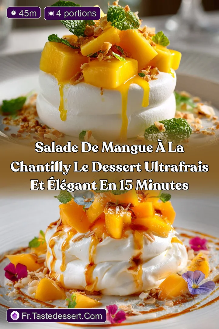 Salade de mangue &agrave; la Chantilly Le dessert ultrafrais et &eacute;l&eacute;gant en 15 minutes