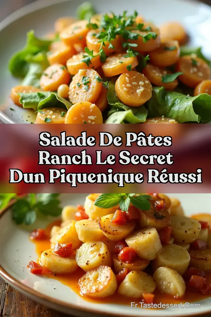 Salade de P&acirc;tes Ranch Le Secret dun PiqueNique R&eacute;ussi