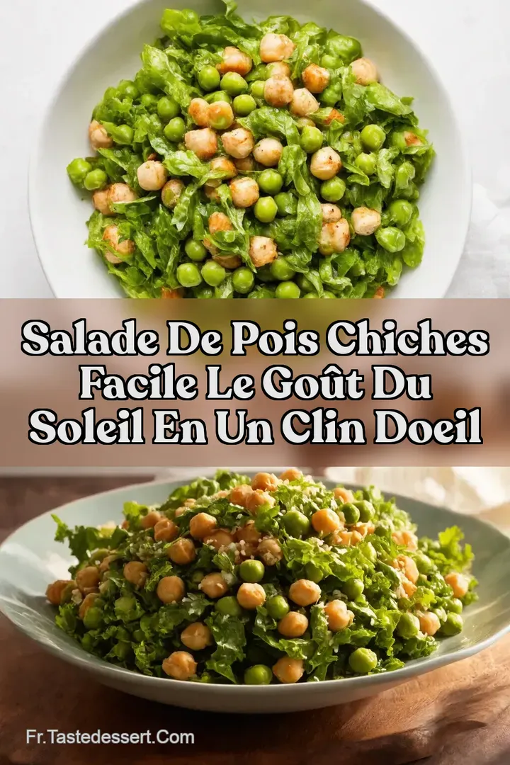 Salade de Pois Chiches Facile Le Go&ucirc;t du Soleil en un Clin dOeil