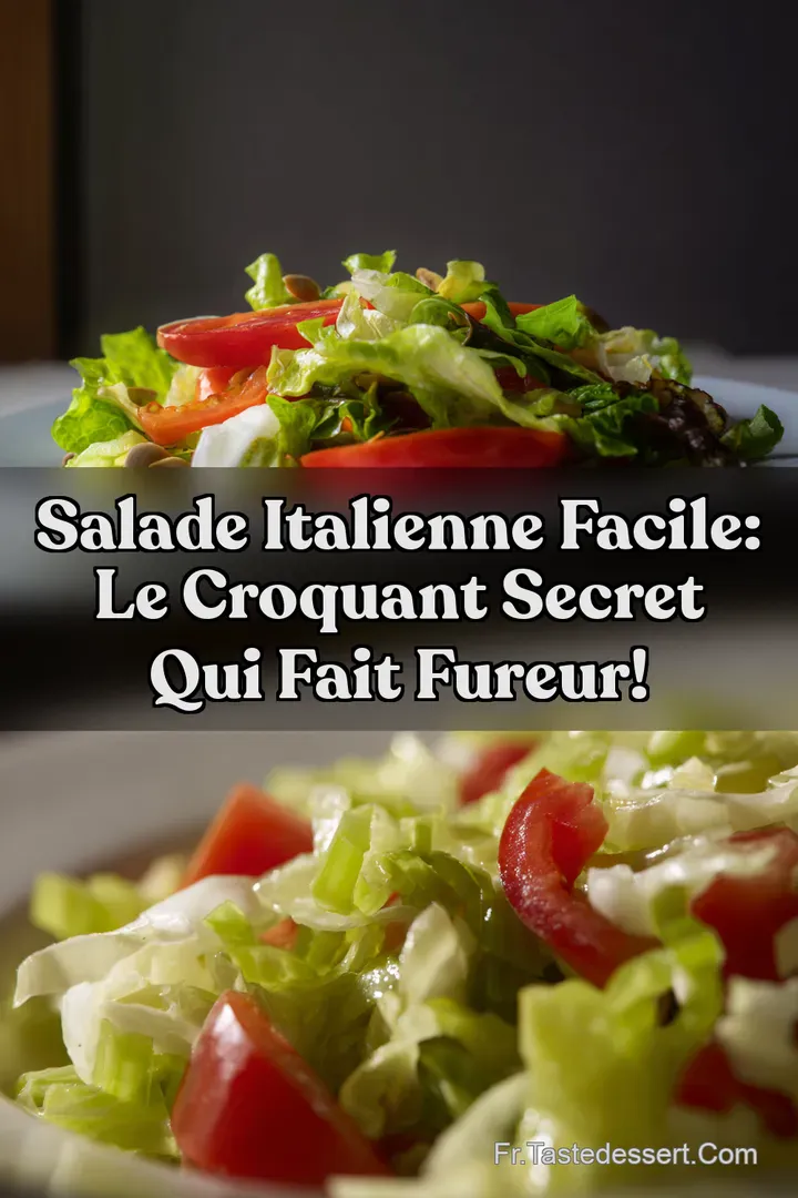 Salade Italienne Facile: Le Croquant Secret Qui Fait Fureur!