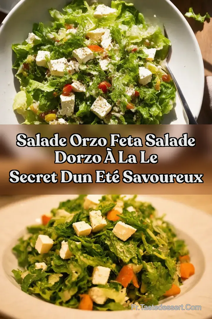 Salade Orzo Feta Salade dorzo &agrave; la Le Secret dun Et&eacute; Savoureux