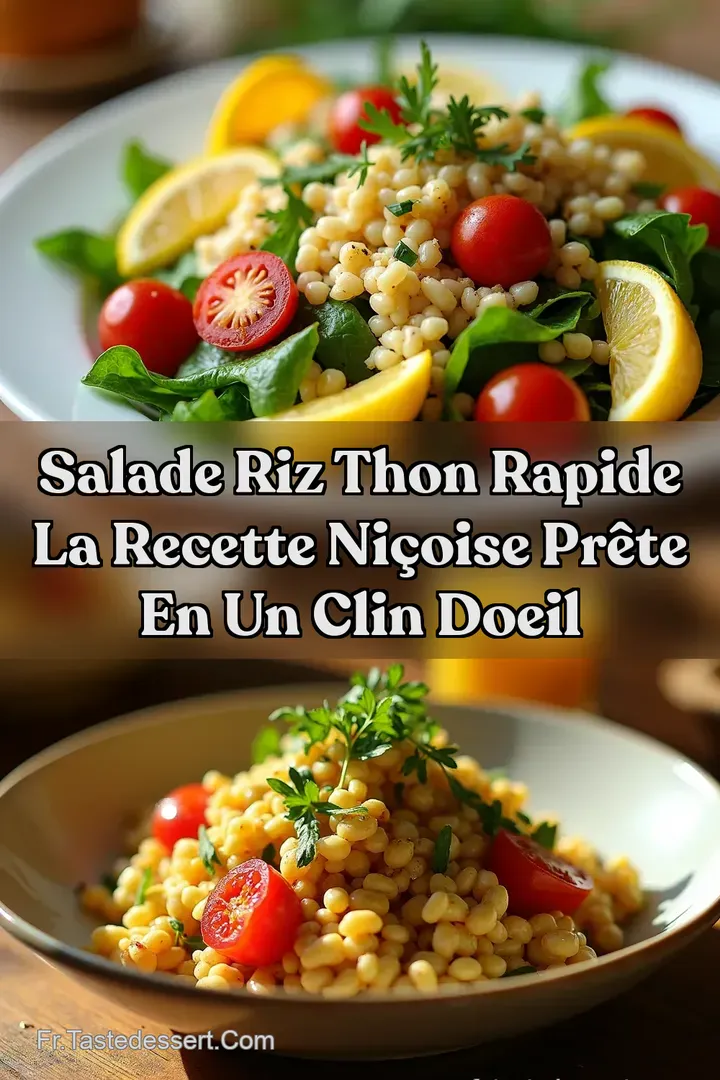Salade Riz Thon Rapide La Recette Ni&ccedil;oise Pr&ecirc;te en un Clin dOeil