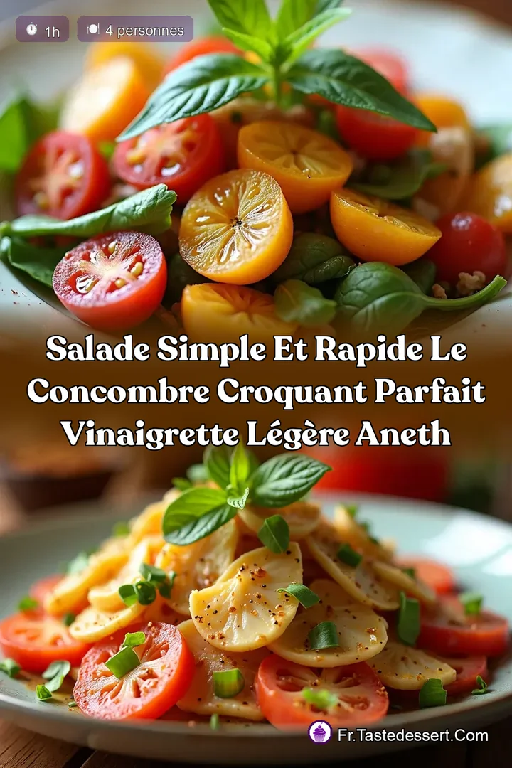Salade Simple Et Rapide Le Concombre Croquant Parfait Vinaigrette L&eacute;g&egrave;re Aneth
