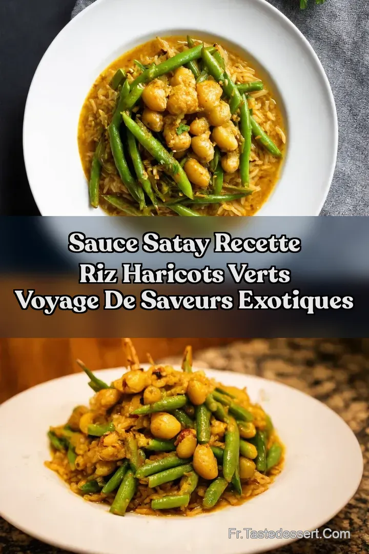 Sauce Satay Recette Riz Haricots Verts Voyage de Saveurs Exotiques
