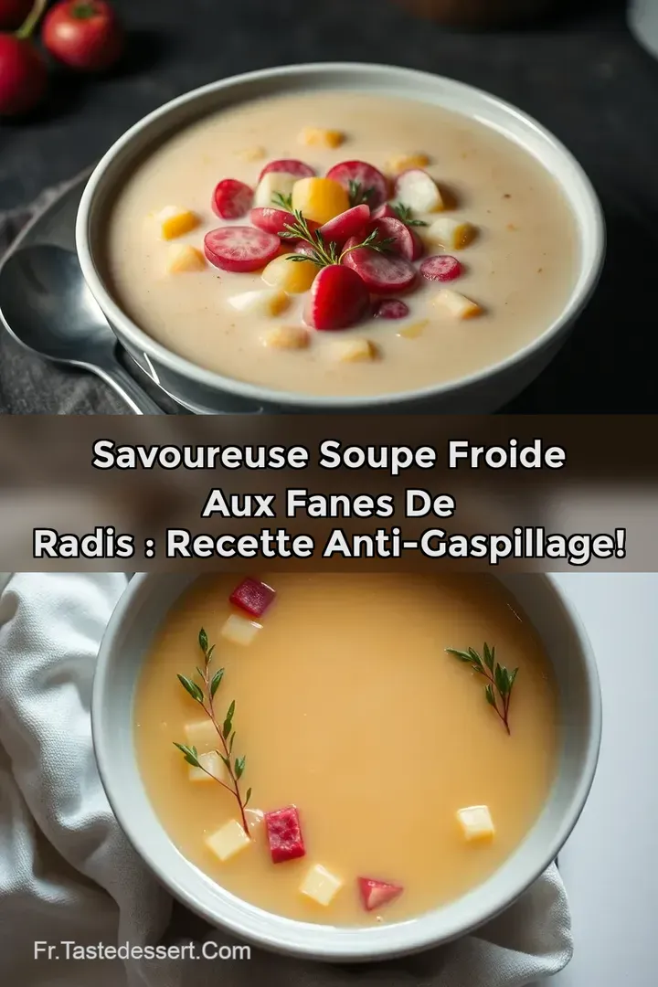 Savoureuse Soupe Froide aux Fanes de Radis : Recette anti-gaspillage!