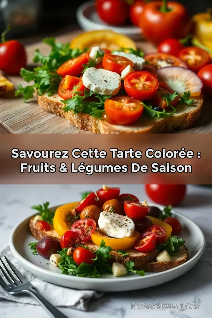 Savourez cette Tarte Color&eacute;e : Fruits & L&eacute;gumes de Saison